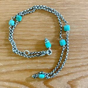 Silver and turquoise necklace